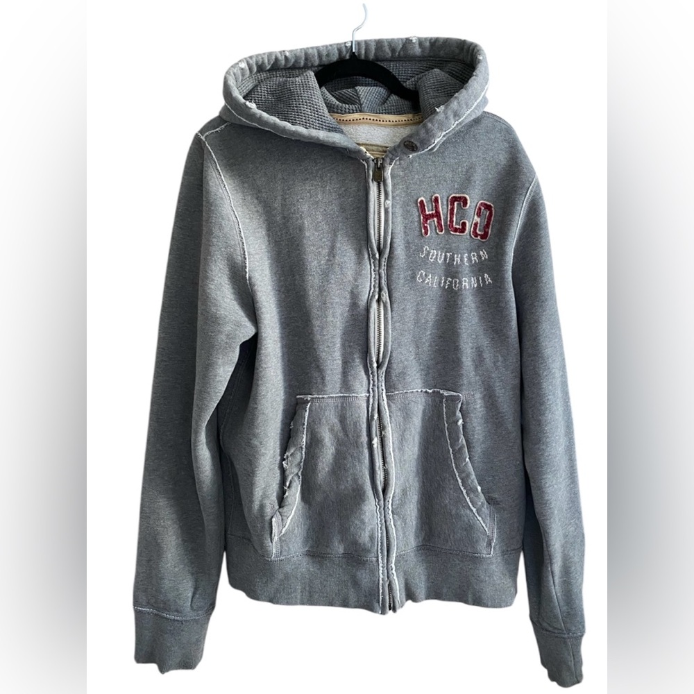 Hollister gray zip up jacket